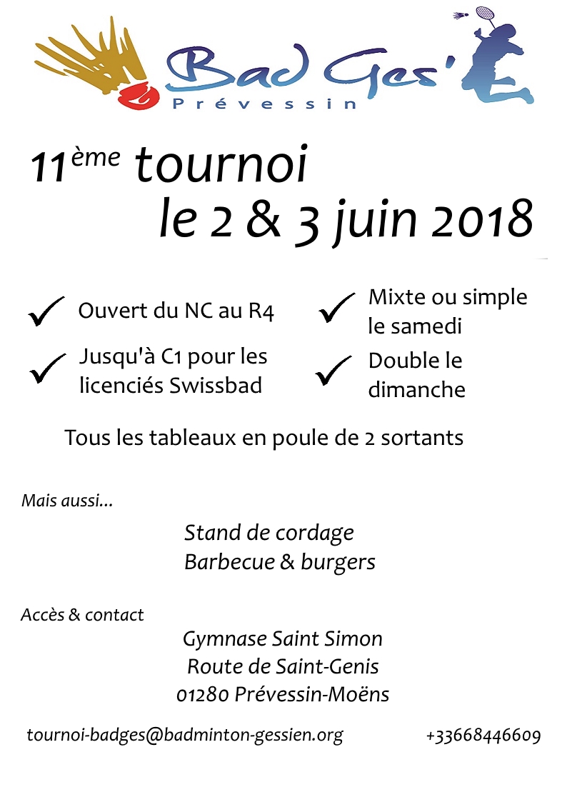 bad gessien tournoi 2018